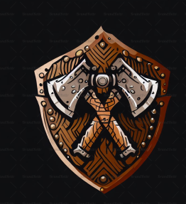 Wikingeraxt und Schild